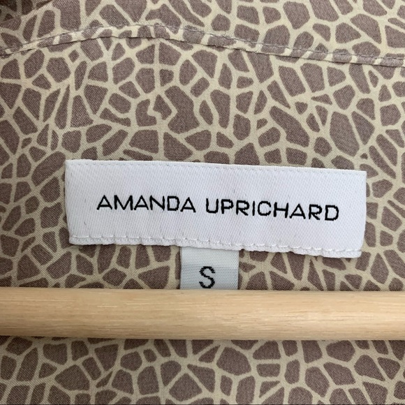 Amanda Uprichard 100% Silk Animal Print Popover Blouse - Picture 7 of 8